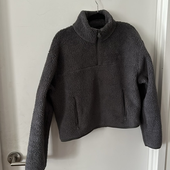 GIRLFRIEND COLLECTIVE Gray Half-Zip Sweater - Picture 5 of 7